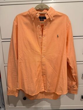 Ralph Lauren Men's Peach Button-Down Shirt Slim fit